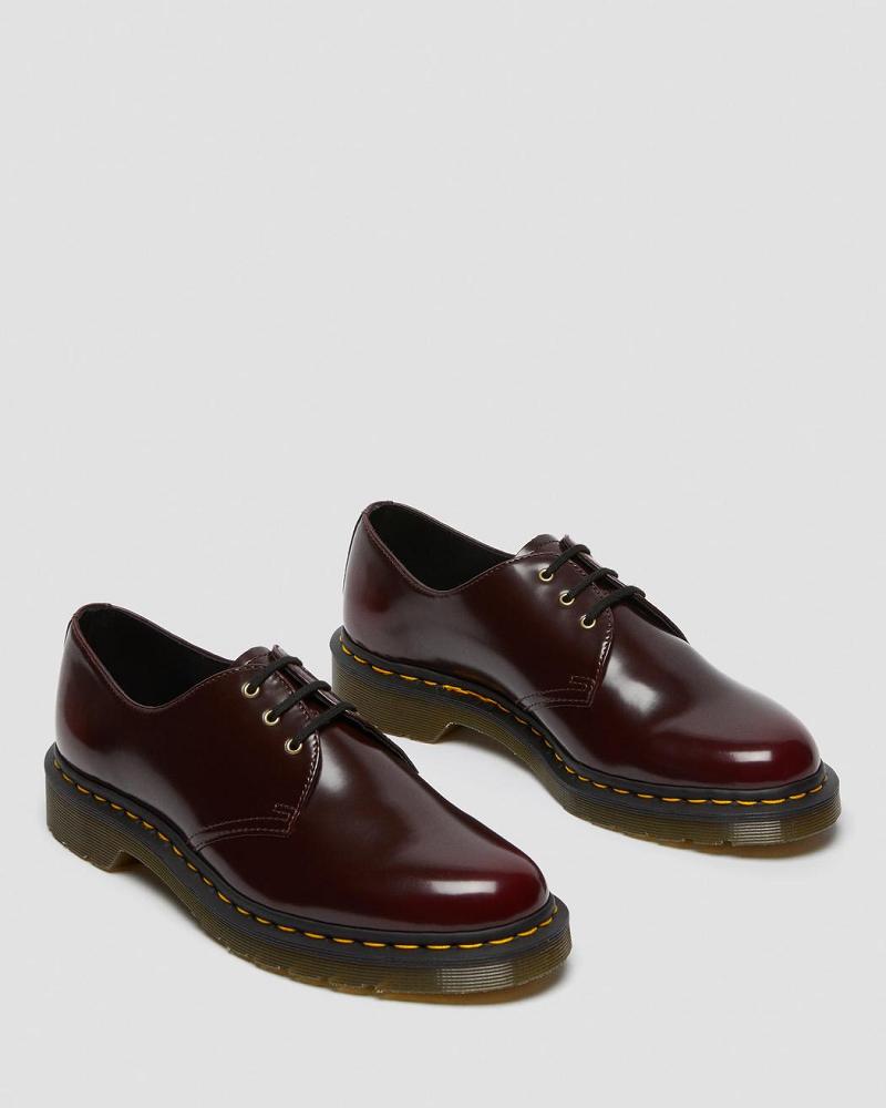 Dr Martens Vegan 1461 Oxford Sko Herre Lyserød Rød | DK 617ZUT